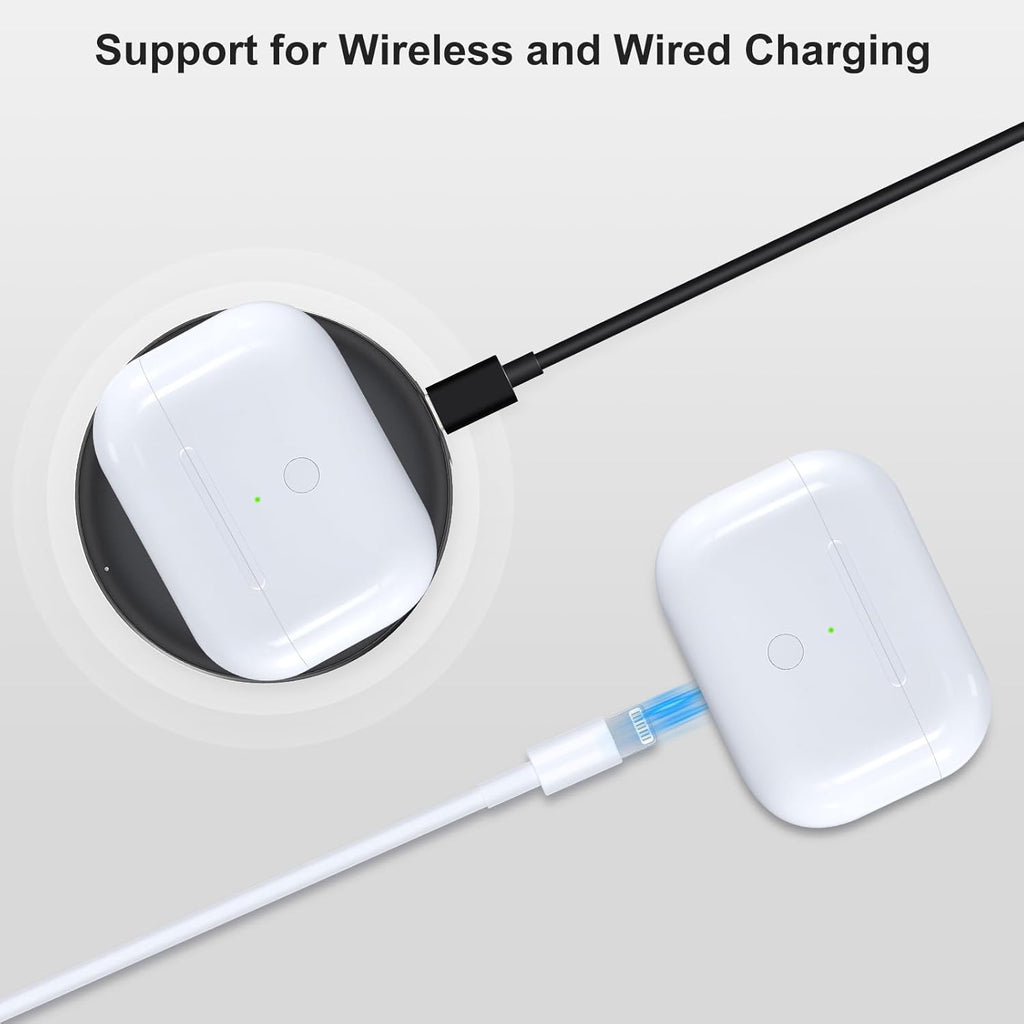 Wireless Charging Case Replacement Compatible with AirPods Pro 1st & 2nd Generation, AirPods Pro 1st & 2nd Charger with Bluetooth Pairing Sync Button,No Earbuds