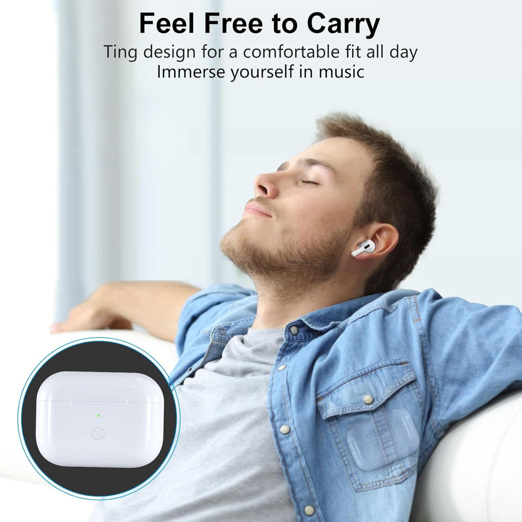 Wireless Charging Case Replacement Compatible with AirPods Pro 1st & 2nd Generation, AirPods Pro 1st & 2nd Charger with Bluetooth Pairing Sync Button,No Earbuds